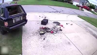 Trying to do a cool skid into the driveway