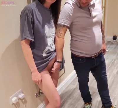 A good slutwife will always have her pussy out and let your friends grab a feel whenever they like 😍