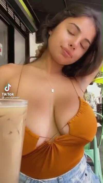 Beautiful natural breasted young girl