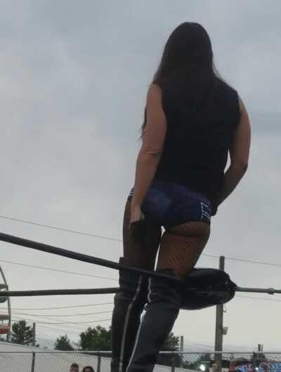 Tenille Dashwood giving the fans a nice view