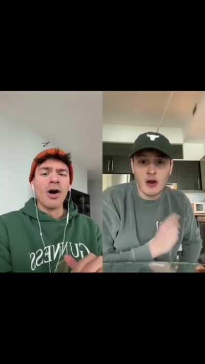 The lads havin a giggle