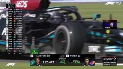 Vettel and Checo make the exact same joke 18 laps apart