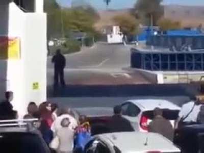 Trying to leave before the barge is docked