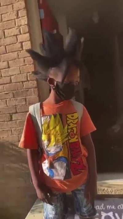 Saiyan hair, allows wearer the powers of a super saiyan