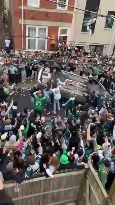 Eagles fans in Philly before the game even started