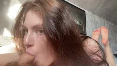 she loves playing with the soft cock