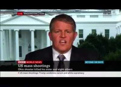 David Chipman explaining why he wants to violate the 1st, 2nd, and 4th amendments during an interview with the BBC in august 2019