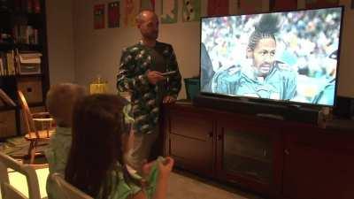 Getting the kids ready for the season. Go Birds!