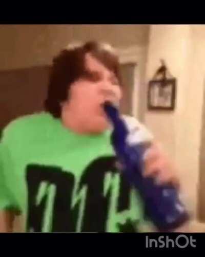 (Oh yeah I am so cool I will drink this vodka: