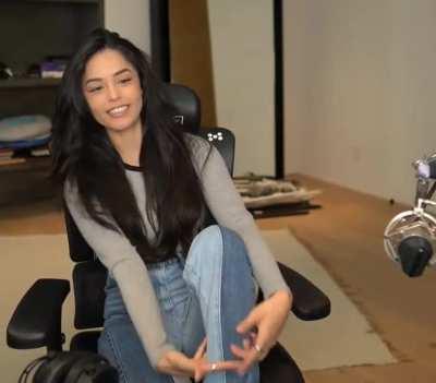 Rae shows off her pants