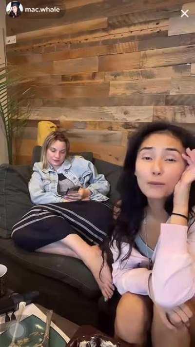 @ohemgaitken showing off her cute beautiful feet from @mac.whale’s live on a lovely wonderful Monday night!! Part 1