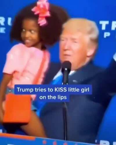 Trump creeping out this little girl