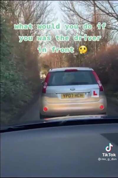 Karen harassing a learner driver