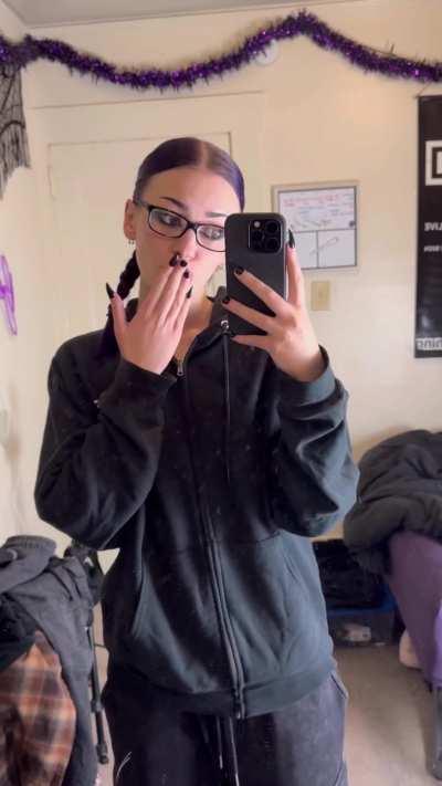 The only thing I’ll keep on is my glasses and my braids