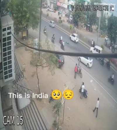 Pedestrian hit by a truck and left on the road helplessly