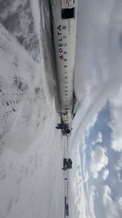 Video aftermath of the Delta Airlines crash at Toronto Airport Feb 17 2025