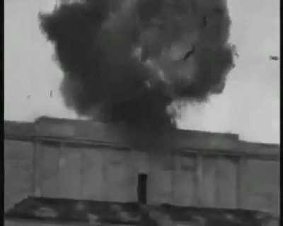 Video footage of Swastika blown up by US Army in Nuremberg in 1945