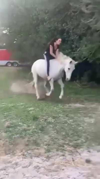 HMC while I ride a horse bareback