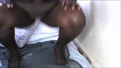 Busty strong horny African girl.