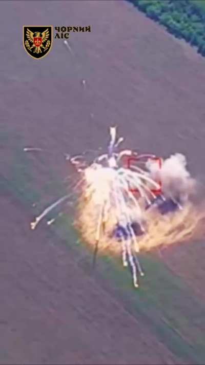 A Black Forest operator reconnaissance drone observes how two GMLRS HIMARS rockets destroy a Buk-M2 air defense system. Published: 05.09.25