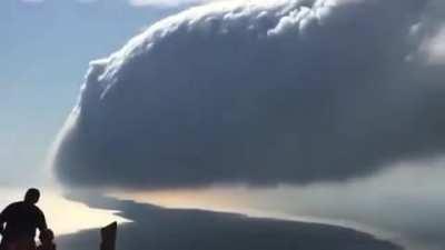 Wicked cloud roll over Lake Michigan!!