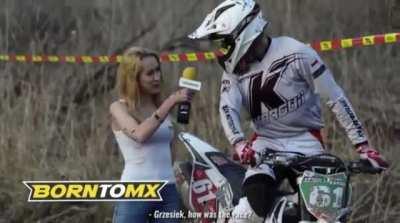 WCGW doing an interview where they enter the track