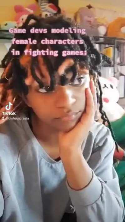 Even the default poses for female characters are horny in fighting games