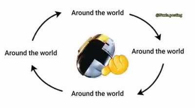 Around the world, around the world, around the world!