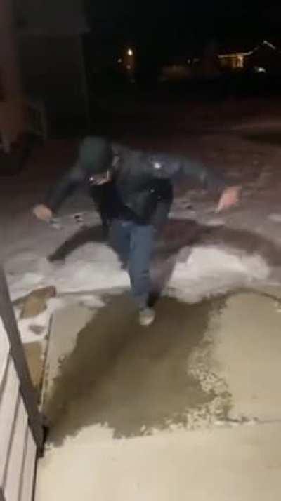 bro literally ran for his life