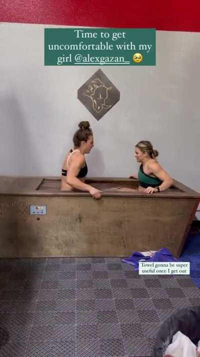 Alison Scudds going for a dip