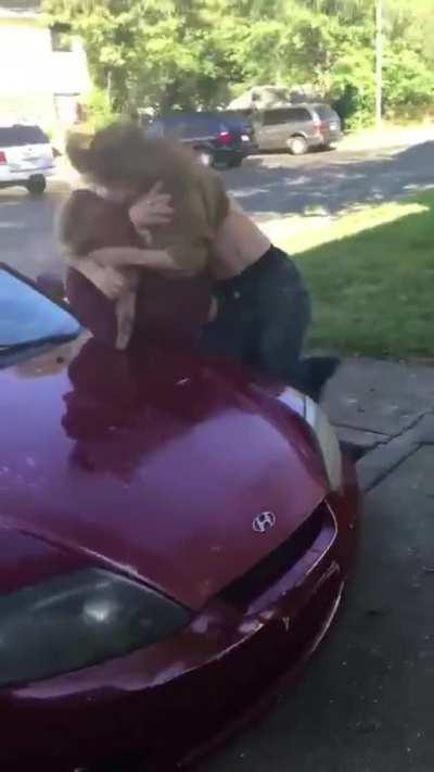 Old man gets his ass beat for threatening to kill someone