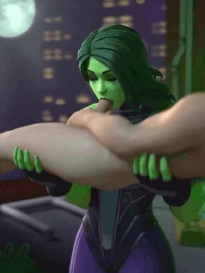 she Hulk sexy blowjob