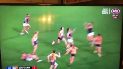 Jake Melksham with possibly the worst missed throw you'll ever see