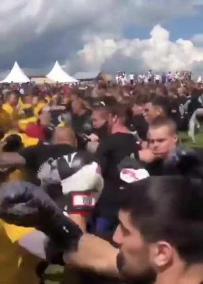 Amazing Russian national game fist fight.