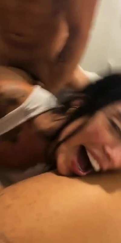 Her face says it all!