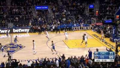 [Highlight] Kuminga drills the triple for his first NBA points