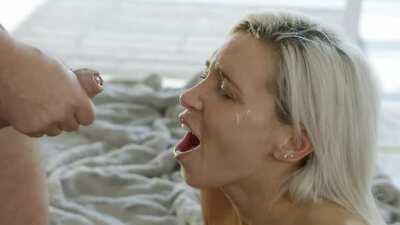 Kacey Jordan takes a big facial