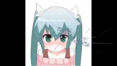 Cute anime girl attempts to kiss you