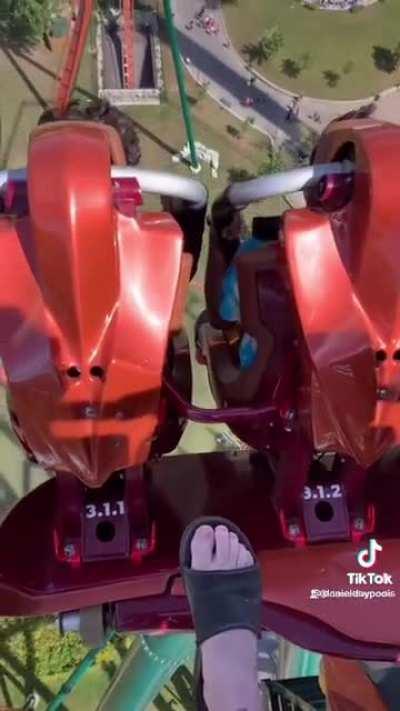 To fart quietly on the roller coaster