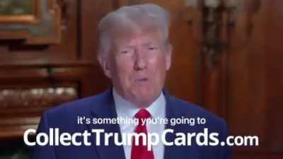 Donald Trump and his supporters hyped up a "major announcement" he was making today. The announcement? He is selling $99 dollar trading cards with him drawn as superheroes, astronauts and more. Here is the promotional video Trump made for them, it's defin