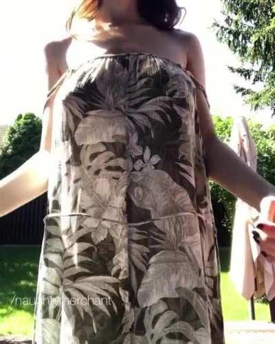 The dress is cute but I feel cuter without it ❤️