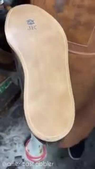 Resoling a pair of Goodyear welted shoes