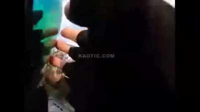 WCGW hitting a guy on a motorbike.