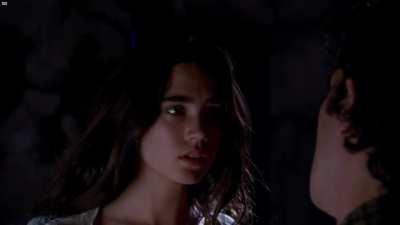 Jennifer Connelly nude - Of Love and Shadows (1994).Jennifer Connelly in the sexy scene taken here is seen wearing the uniform of her male partner who seems to be something like a major or any army general in the army.