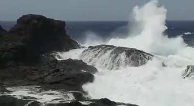 The strength of a wave.