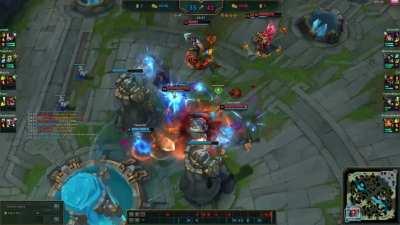 Ultimate backdoor moment, when team decided to int one by one as the clock began to tick tick tick away. amumu with the epic save though