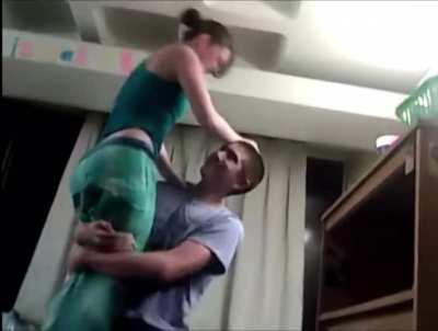 Be careful when picking up your girlfriend...