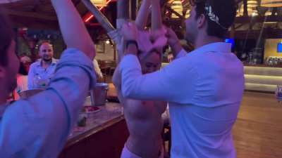 The challenge was to look him straight in the eye and make sure he had fun at his bachelor party