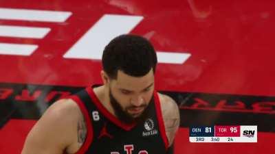 [Highlight] Fred VanVleet shows off his handle as he dribbles through all the Nuggets defenders for the and-1 layup!