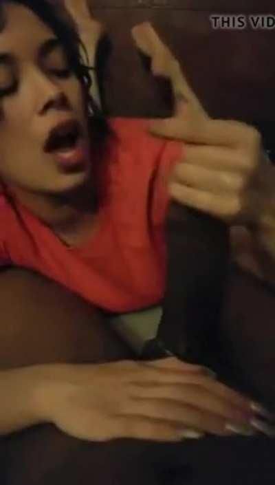 Latina freshman sucks up to the Quarterback